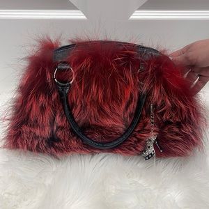 Fluffy red purse!